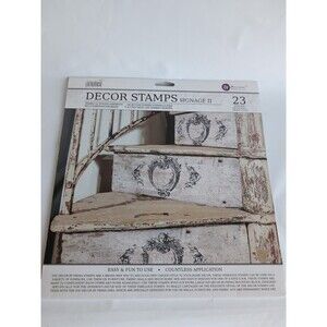 IRON ORCHID DESIGNS DECOR STAMPS Signage II IOD Prima RARE